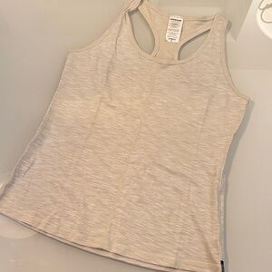 Patagonia Heather White Racer Back Tank Top - size S